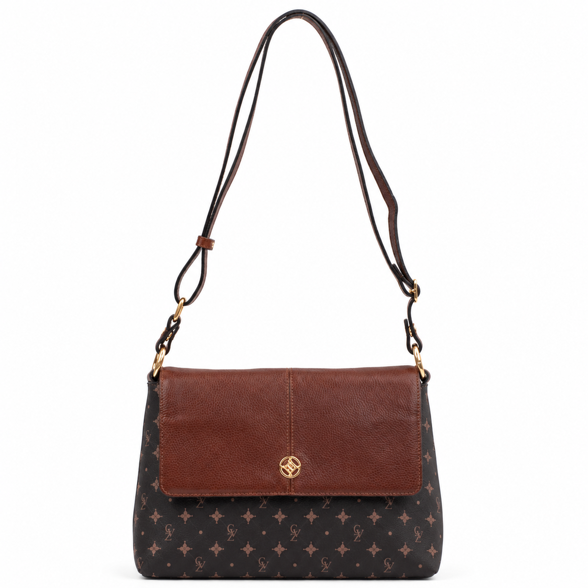 Bolsa Tiracolo Média Feminina Personnalité Chocolate/Toffe 106047