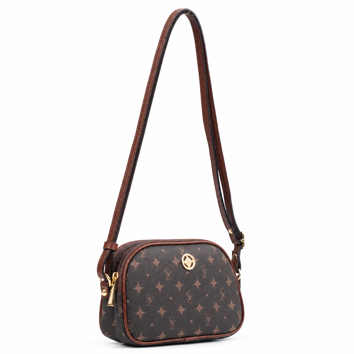 Bolsa Tiracolo Pequena Feminina Cavezzale Personnalité Chocolate/Toffe 106048