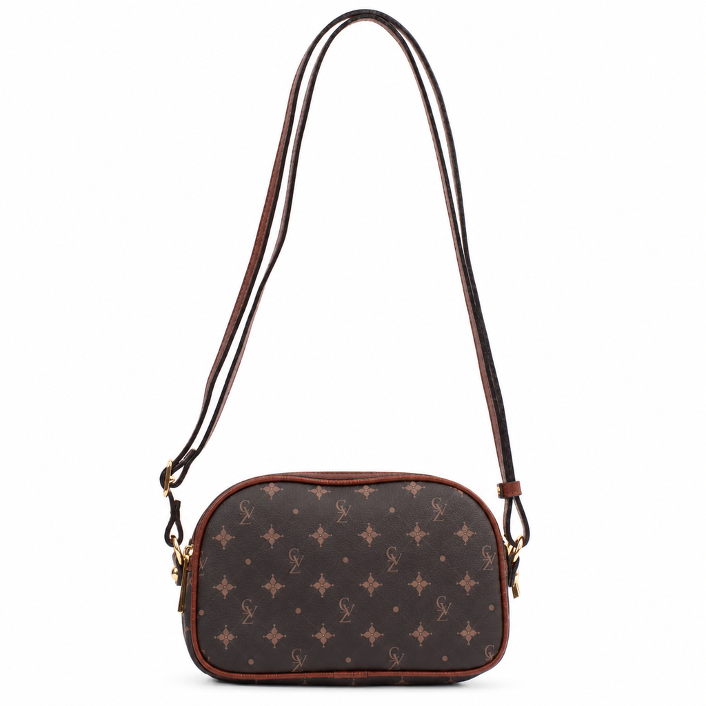 Bolsa Tiracolo Pequena Feminina Cavezzale Personnalité Chocolate/Toffe 106048