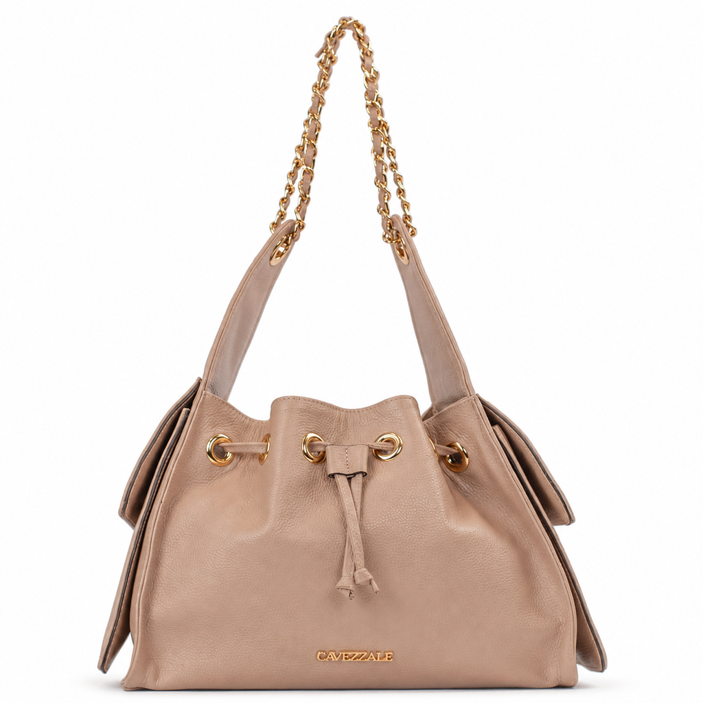 Bolsa Grande de Couro Floter Cavezzale Nude 106055