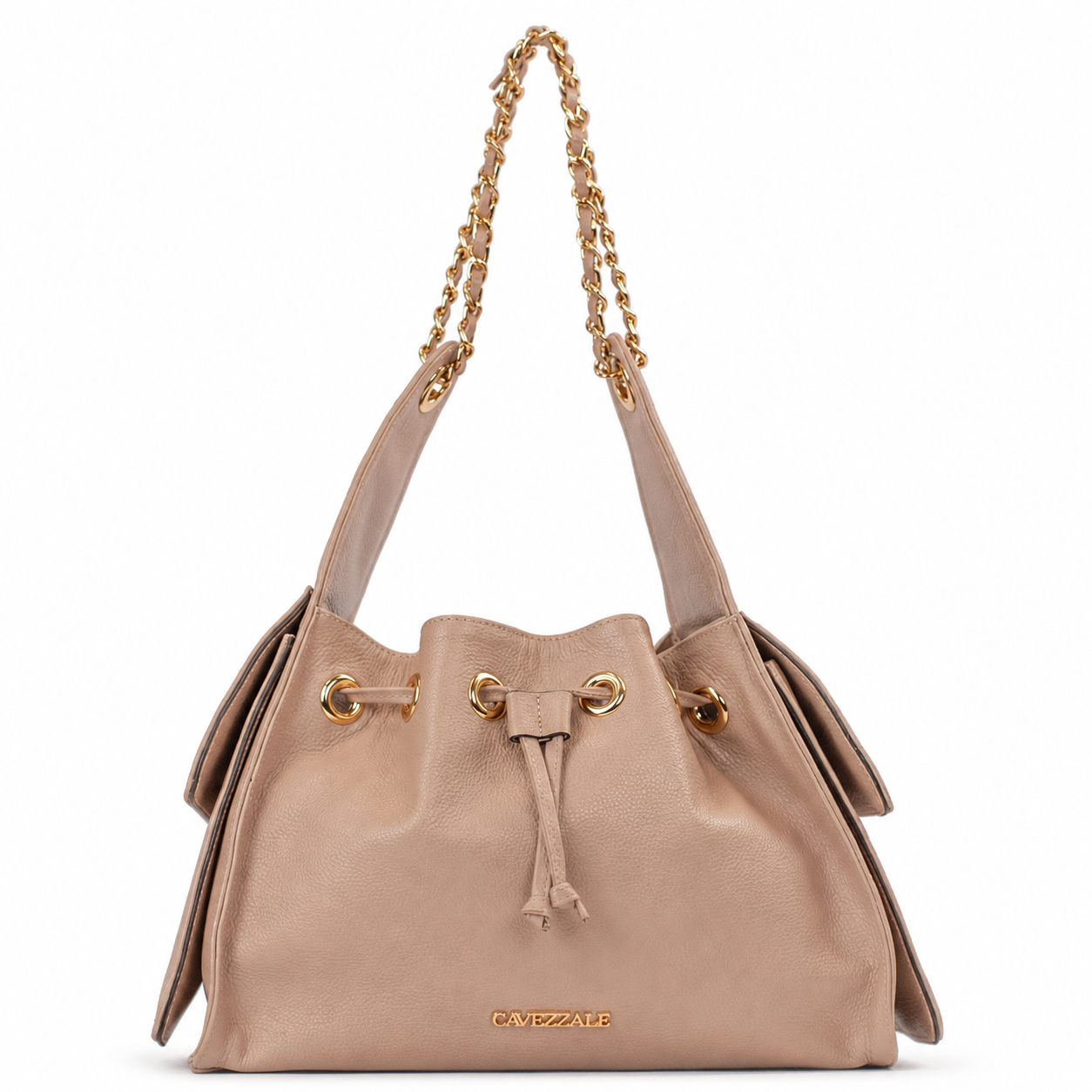 Bolsa Grande de Couro Floter Cavezzale Nude 106055