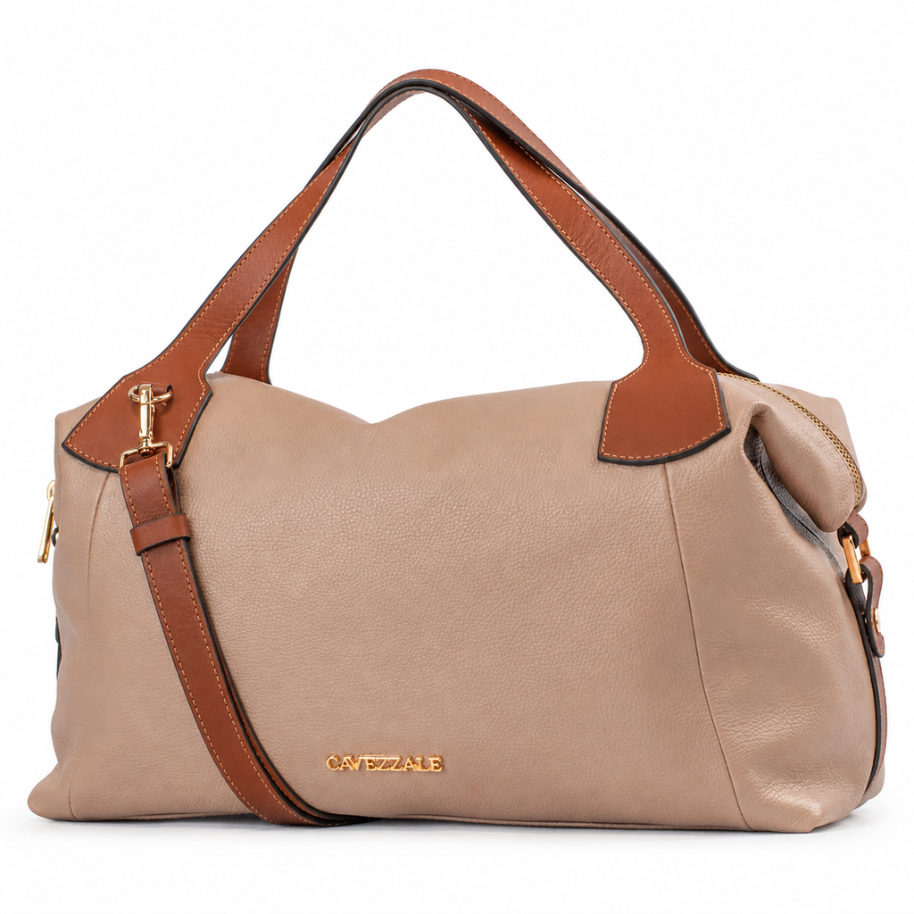 Bolsa de Couro Floter Cavezzale Nude/Canyon 106057