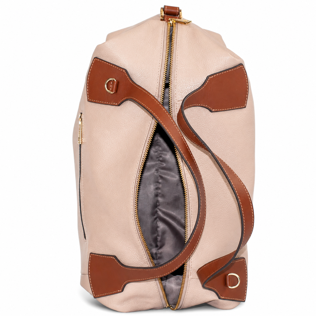 Bolsa de Couro Floter Cavezzale Nude/Canyon 106057