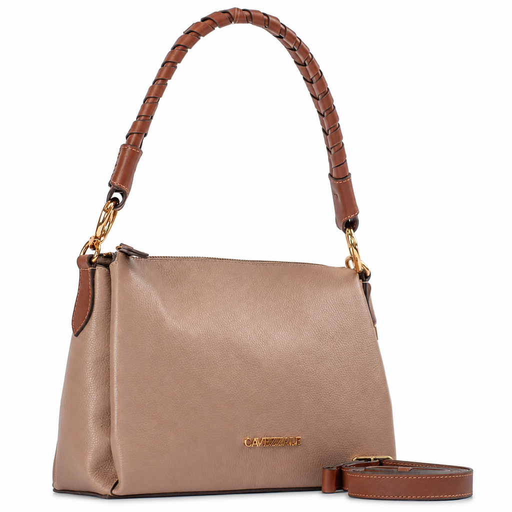 Bolsa de Couro Floter Cavezzale Nude/Canyon 106058