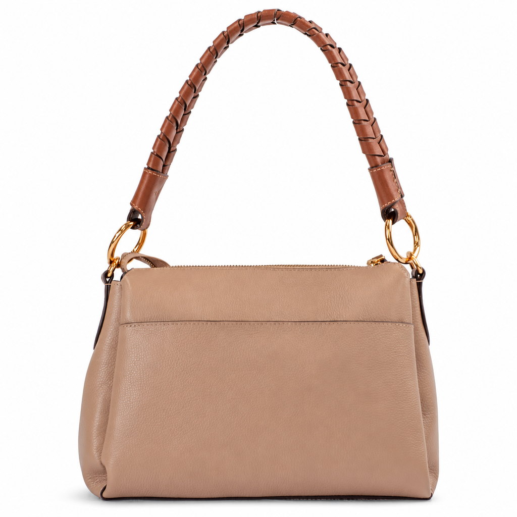 Bolsa de Couro Floter Cavezzale Nude/Canyon 106058