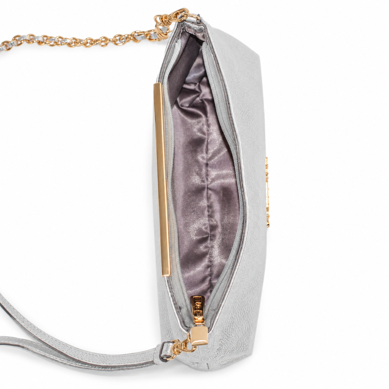 Bolsa de Couro Floter Cavezzale Prata 106061