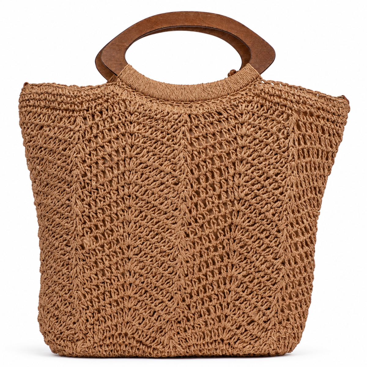 Bolsa de Palha Feminina Grande Caqui Cavezzale 106168