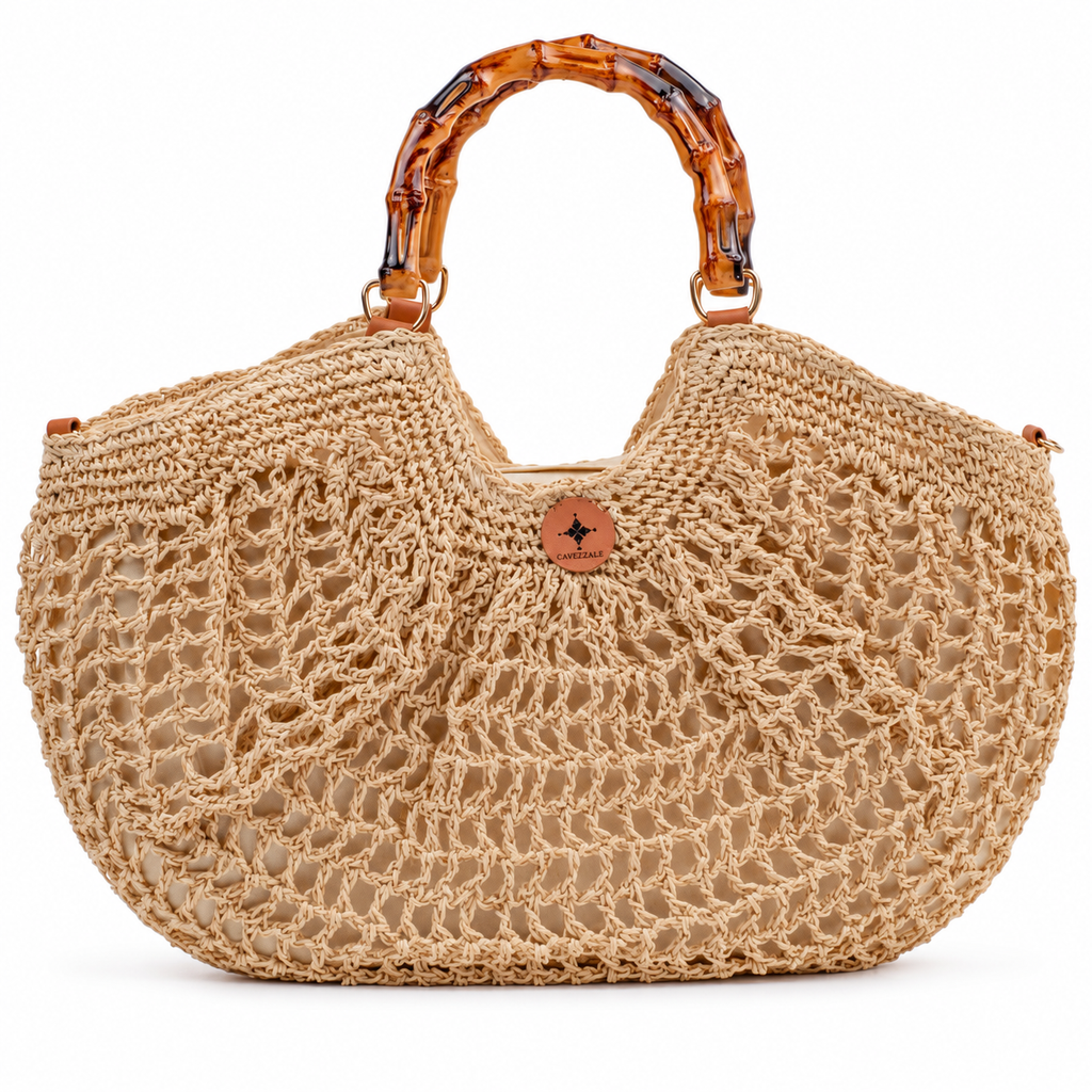 Bolsa de Palha Feminina Grande Bege Cavezzale 106170