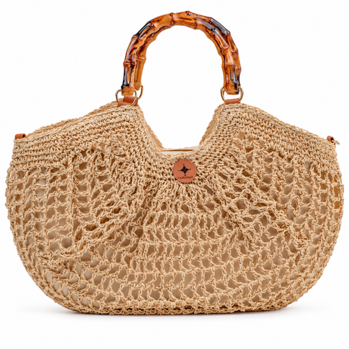 Bolsa de Palha Feminina Grande Bege Cavezzale 106170