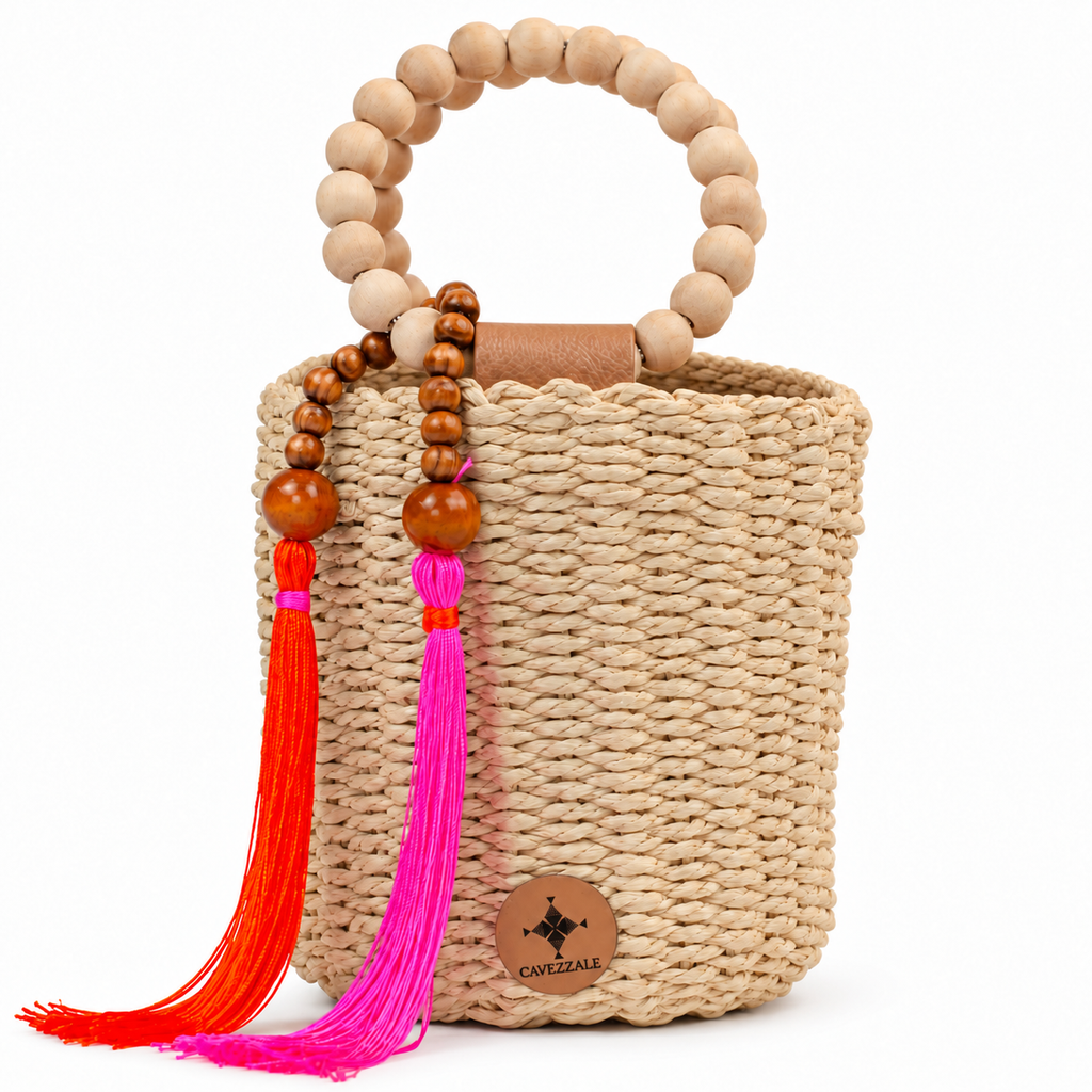 Bolsa Tote de Palha Feminina Pequena Bege Cavezzale 106172