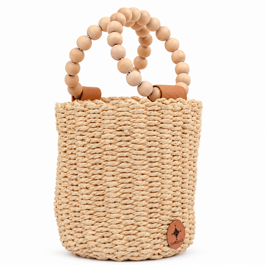 Bolsa Tote de Palha Feminina Pequena Bege Cavezzale 106172