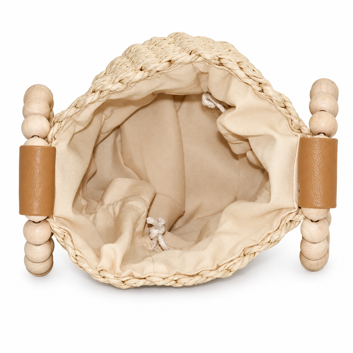 Bolsa Tote de Palha Feminina Pequena Bege Cavezzale 106172