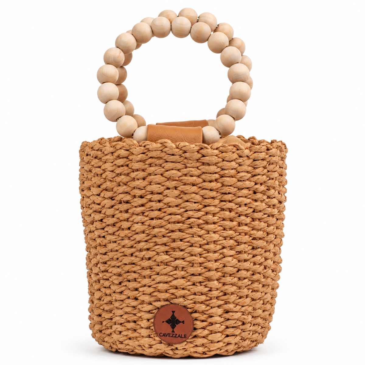 Bolsa Tote de Palha Feminina Pequena Caqui Cavezzale 106172