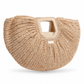 Bolsa de Palha Meia Lua Grande Feminina Bege Cavezzale 106173