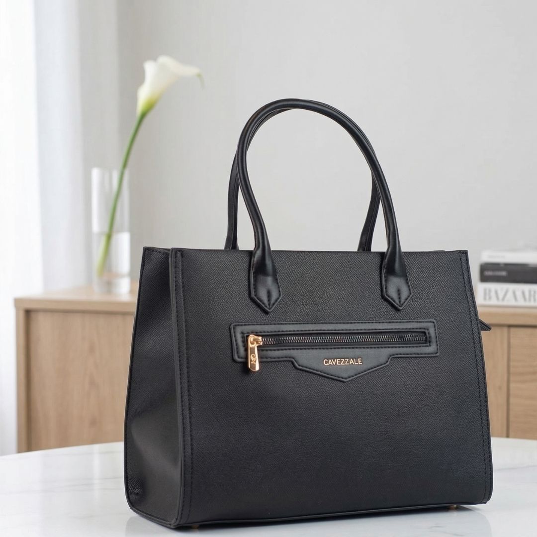Tote Bag Grande Feminina Cavezzale Preto 105540
