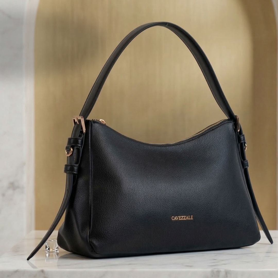 Bolsa Hobo Média Feminina Cavezzale Preto 105541