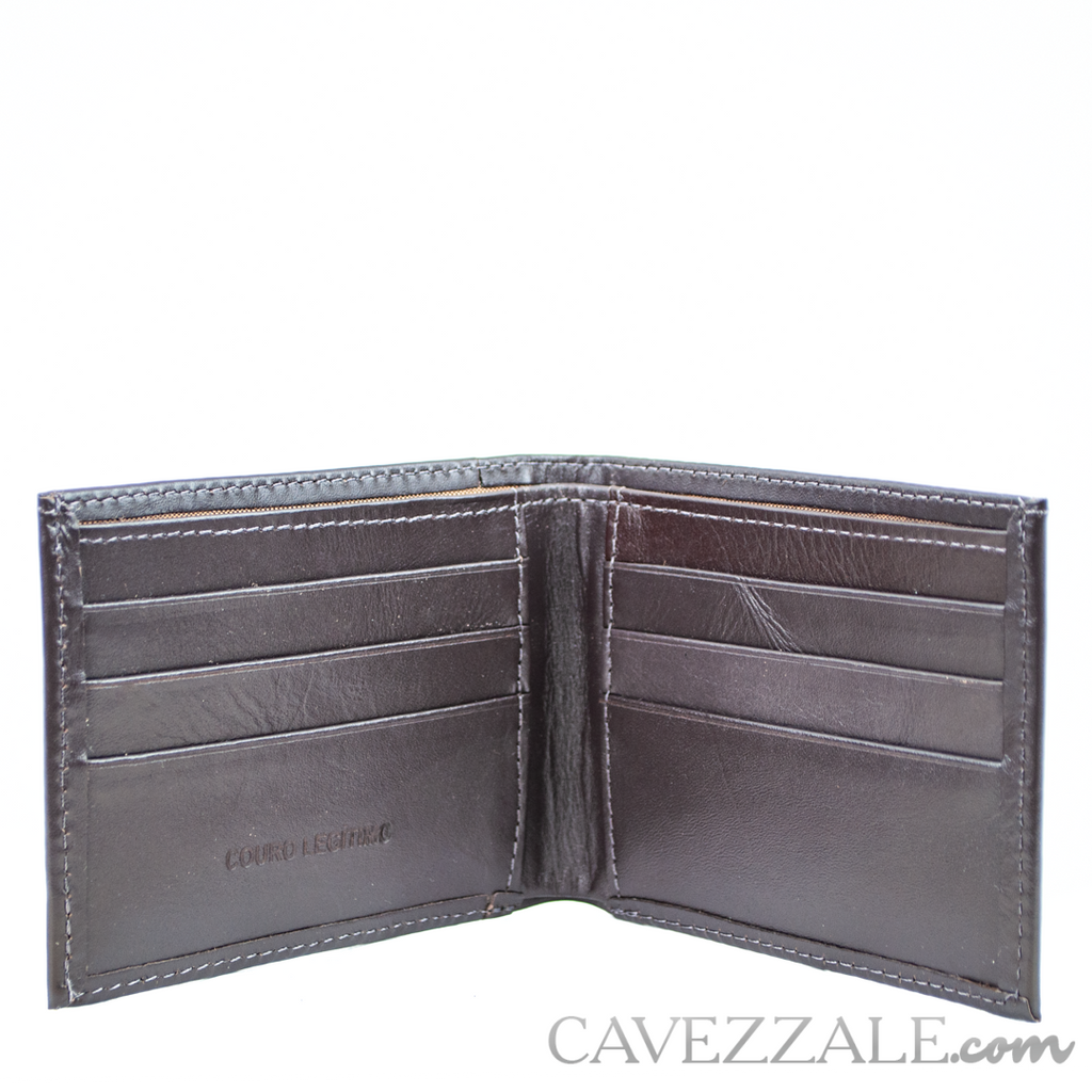 Carteira de Couro Masculina Média Cavezzale Café 099715