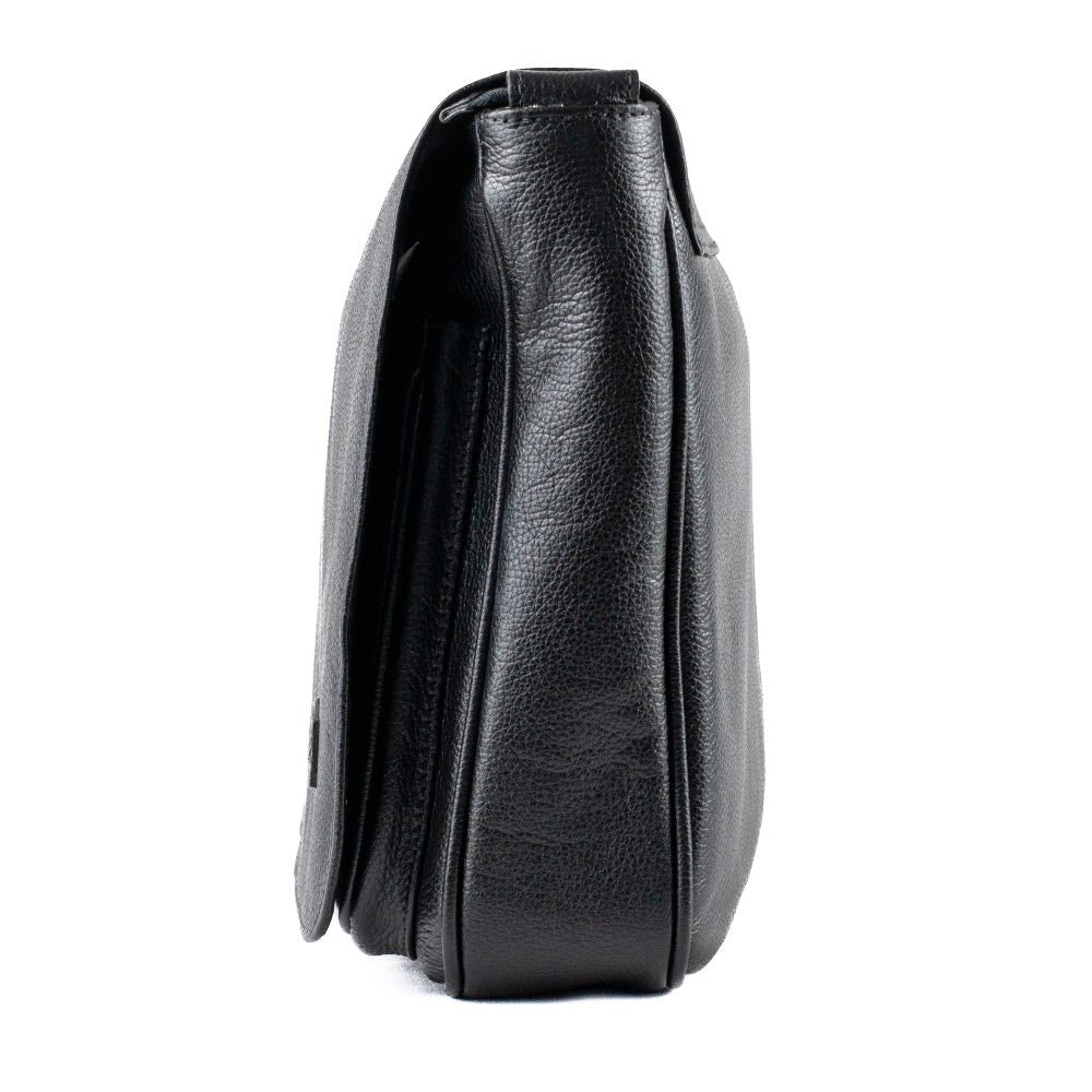 Pasta Tiracolo Satchel Couro Cavezzale Preto 053608