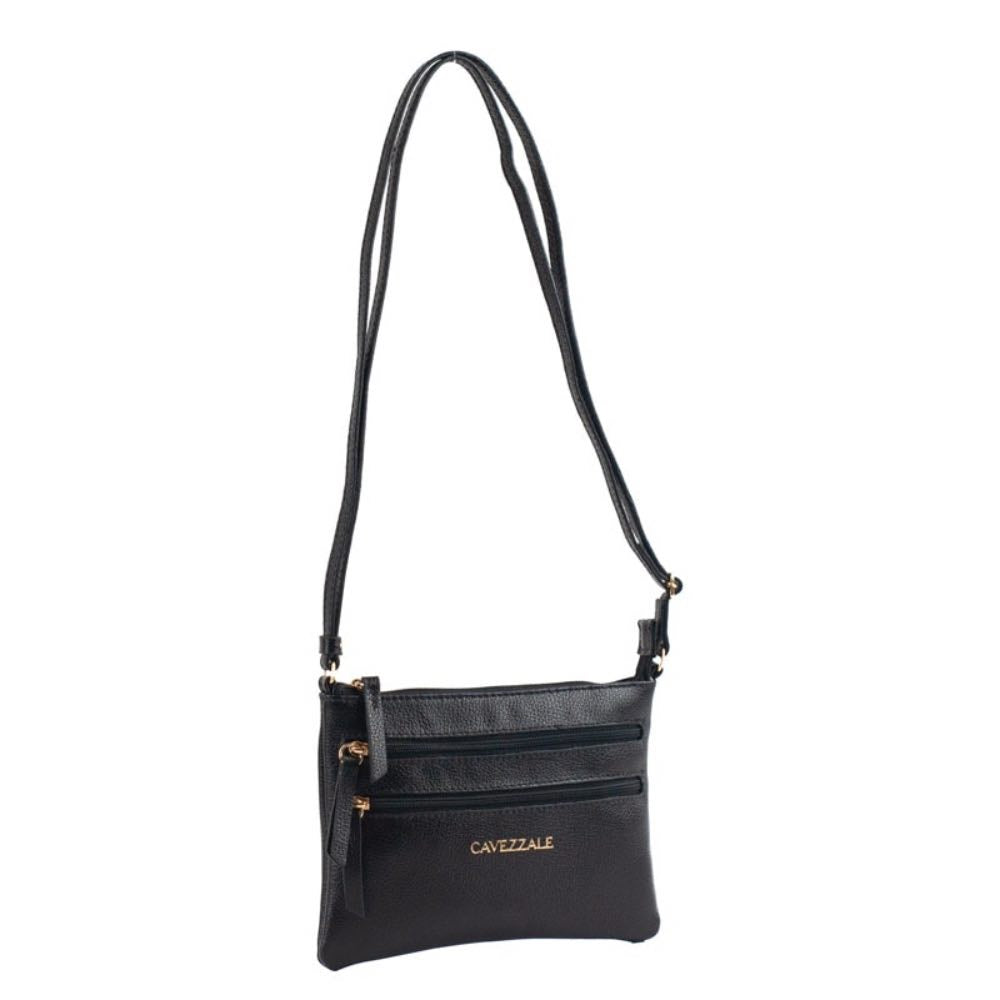 Bolsa Tiracolo Pequena Couro Cavezzale Preto 100971