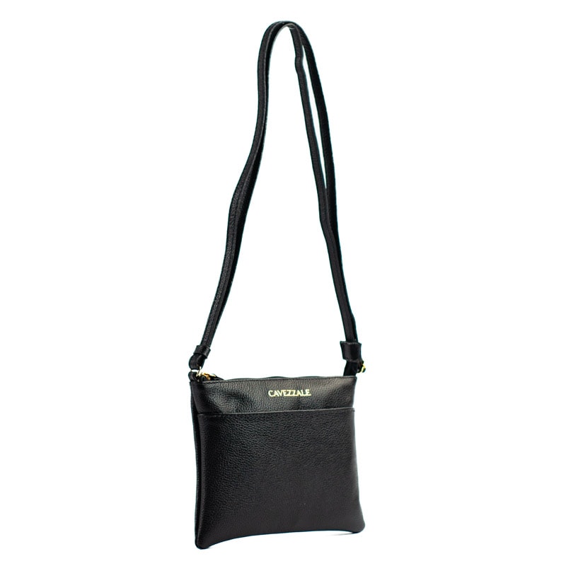 Bolsa Tiracolo de Couro Feminina Cavezzale Preto 0100970