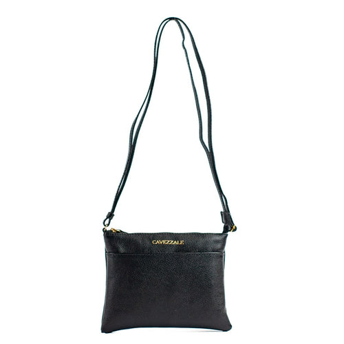Bolsa Tiracolo de Couro Feminina Cavezzale Preto 0100970