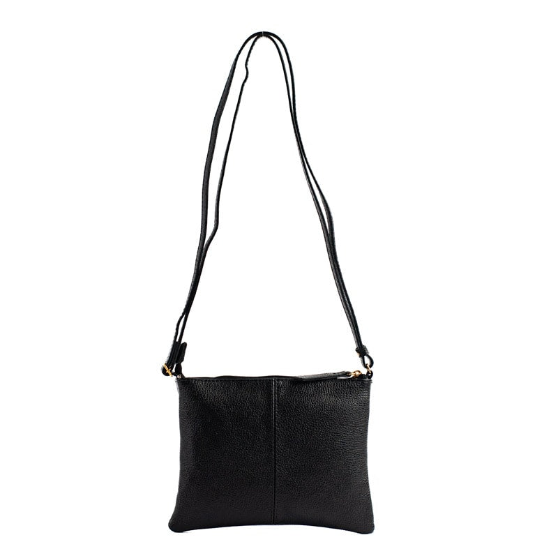 Bolsa Tiracolo de Couro Feminina Cavezzale Preto 0100970