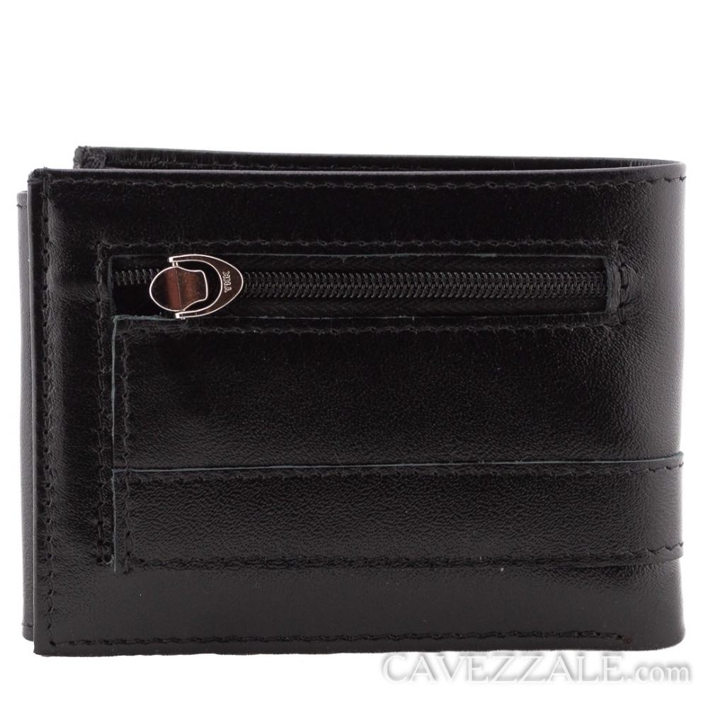 Carteira de Couro Masculina Média Cavezzale Preto 0101256