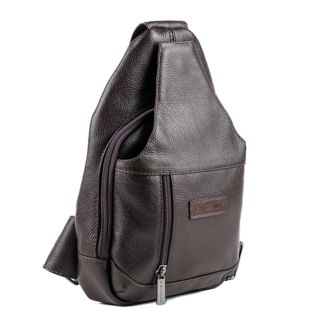 Mochila de Couro Tranversal Cavezzale Café 101517