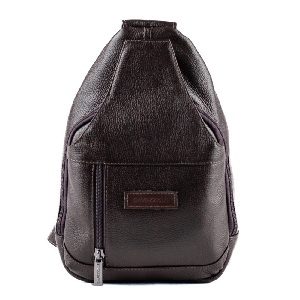 Mochila de Couro Tranversal Cavezzale Café 101517