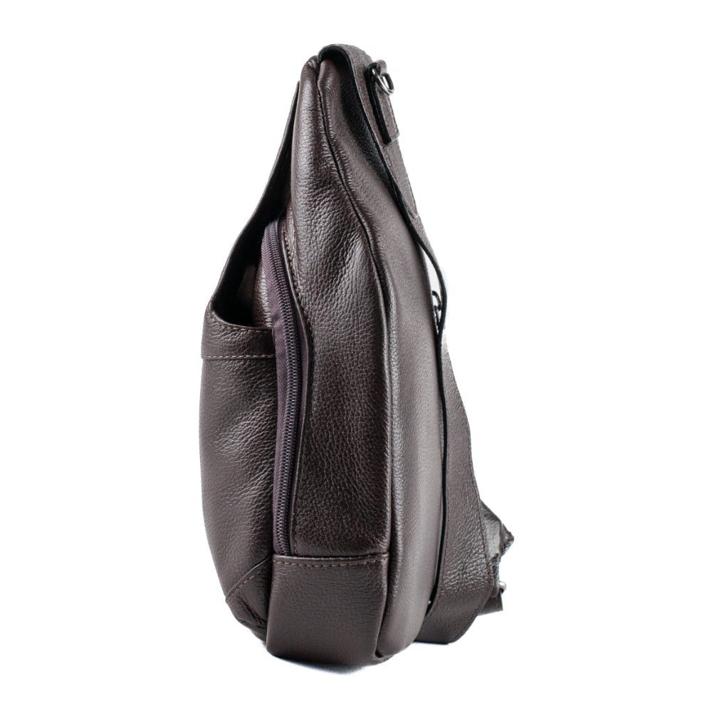 Mochila de Couro Tranversal Cavezzale Café 101517