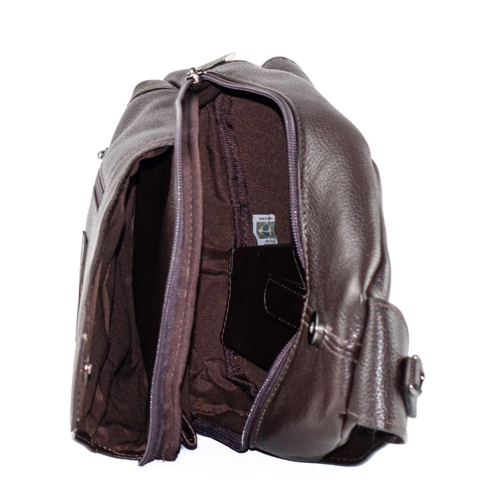 Mochila de Couro Tranversal Cavezzale Café 101517