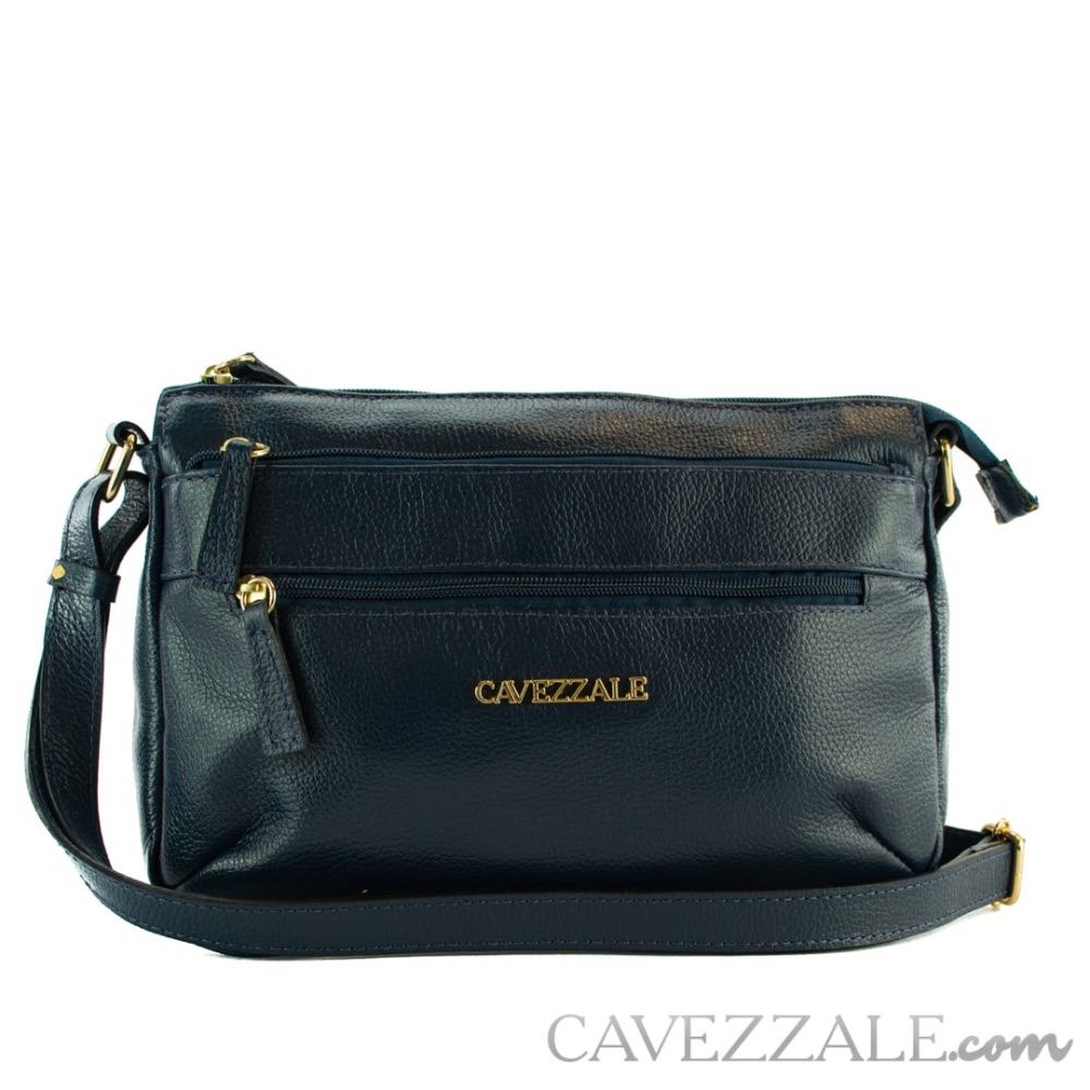 Bolsa Tiracolo Média de Couro Cavezzale Marinho 102241