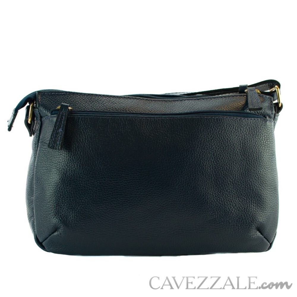 Bolsa Tiracolo Média de Couro Cavezzale Marinho 102241
