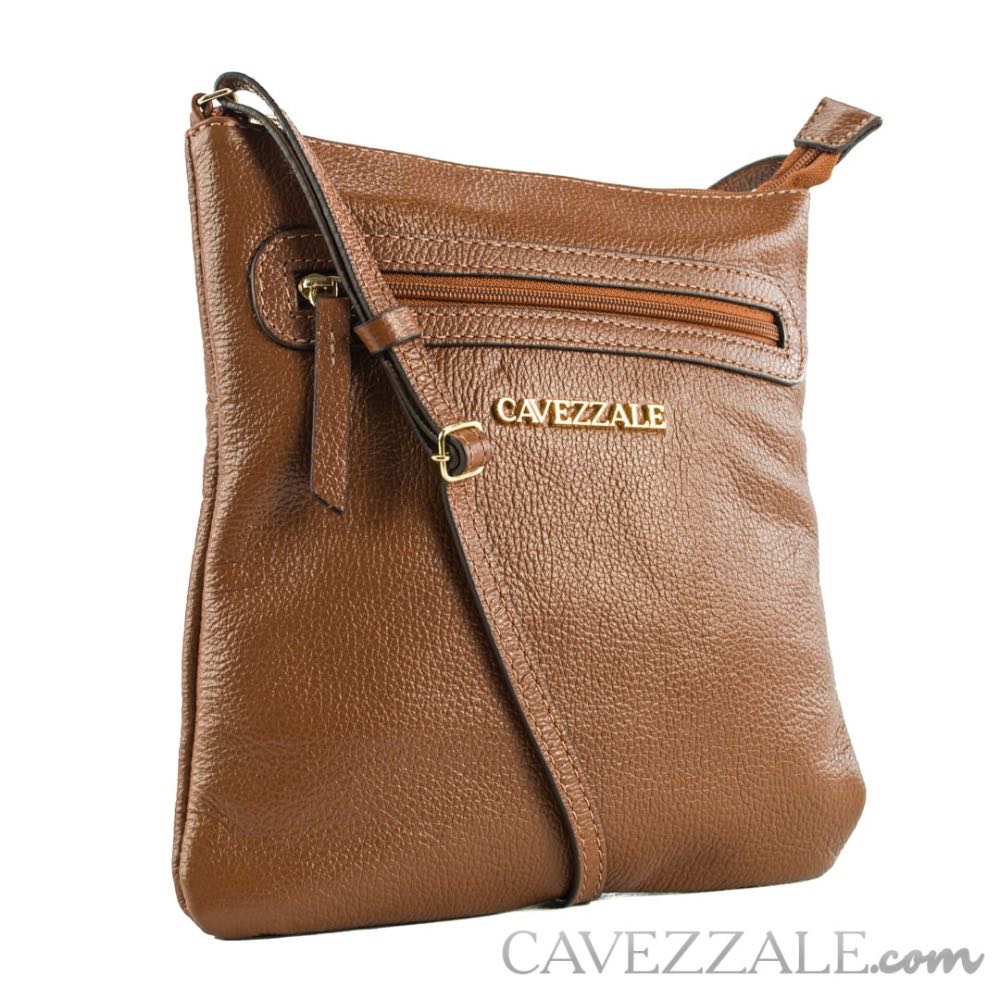 Bolsa Tiracolo de Couro Cavezzale Castor 103173