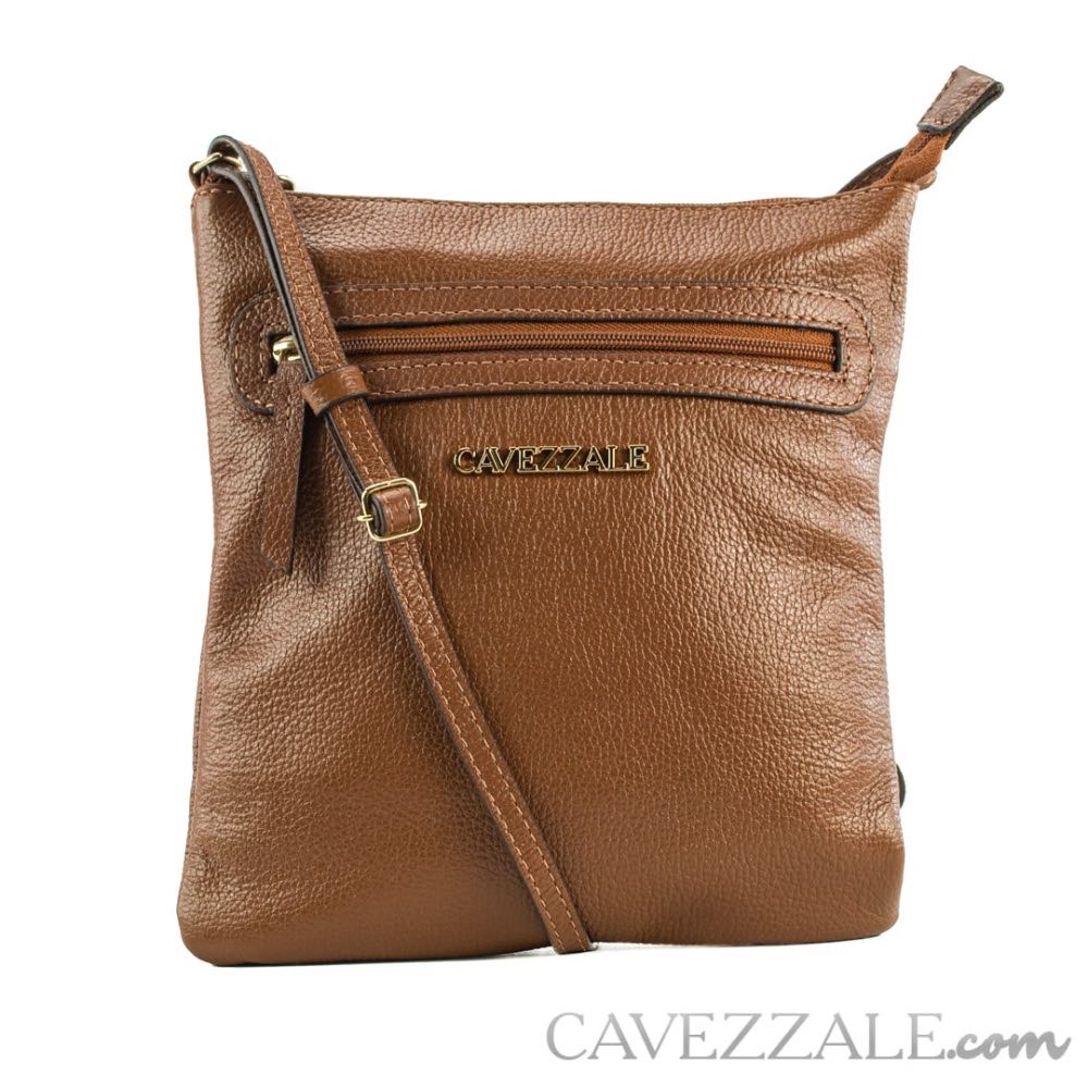 Bolsa Tiracolo de Couro Cavezzale Castor 103173