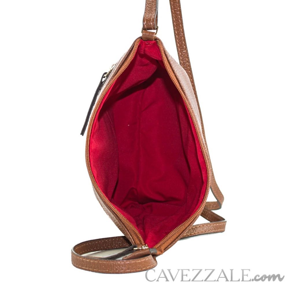 Bolsa Tiracolo de Couro Cavezzale Castor 103173