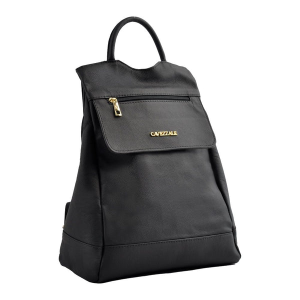 Mochila de Couro Antifurto Cavezzale Preto 103581