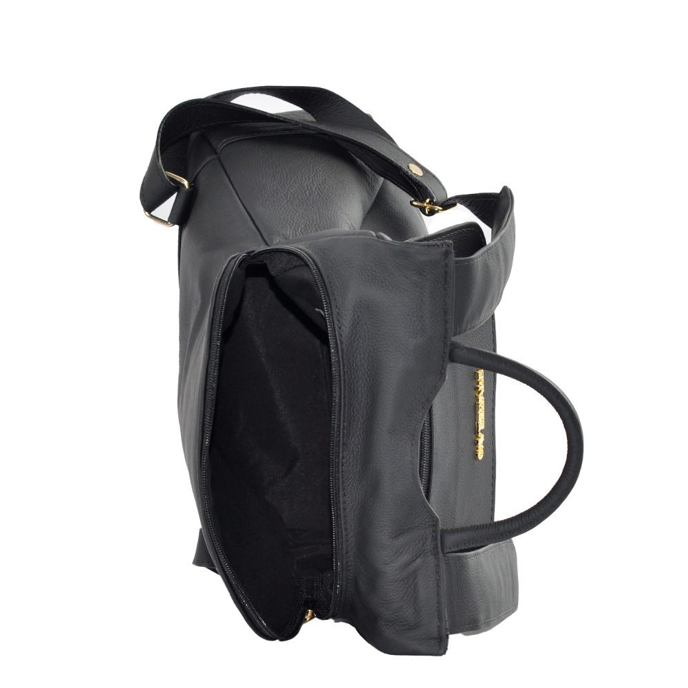 Mochila de Couro Antifurto Cavezzale Preto 103581