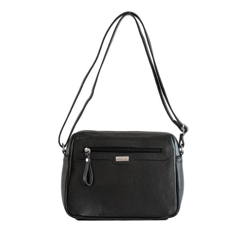 Bolsa Tiracolo Média de Couro Cavezzale Preto 103482