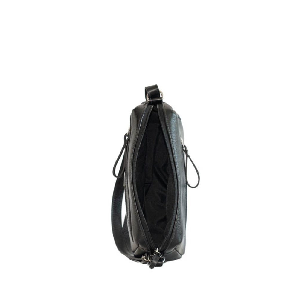 Bolsa Tiracolo Média de Couro Cavezzale Preto 103482