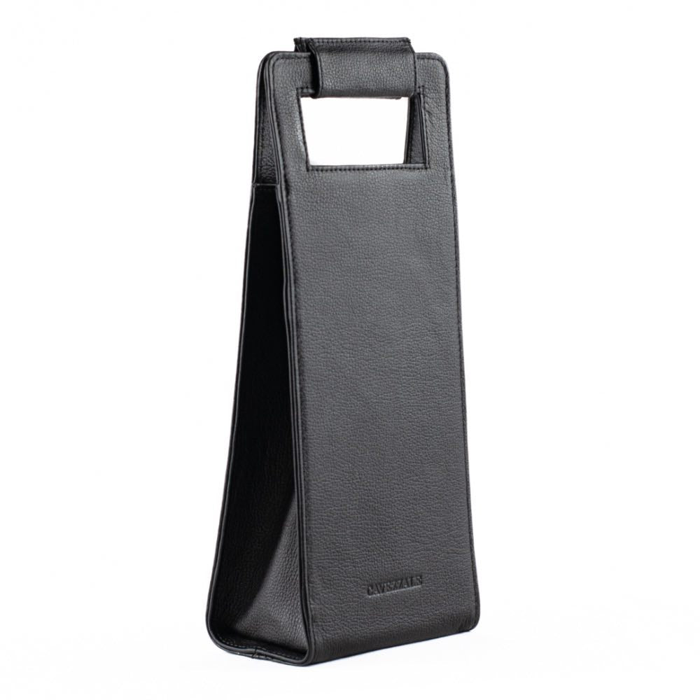 Porta Vinho Couro Cavezzale Preto 104150