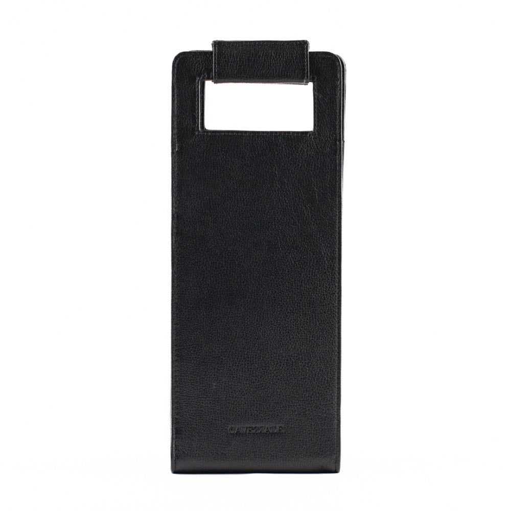Porta Vinho Couro Cavezzale Preto 104150