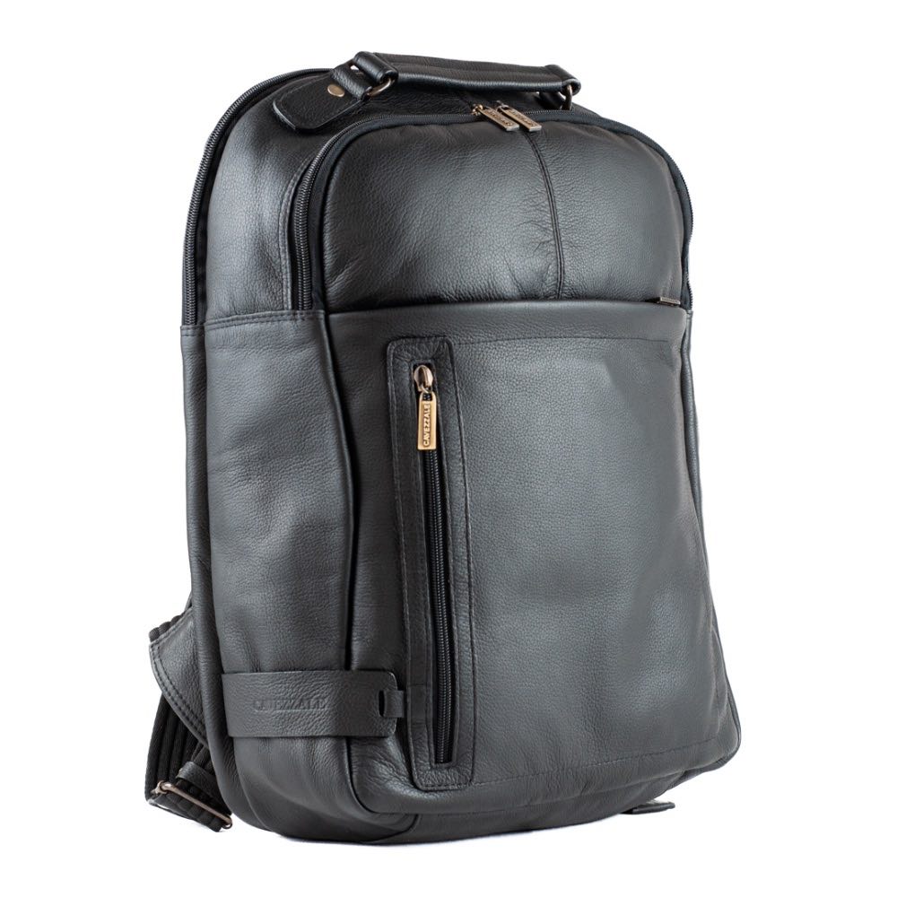 Mochila de Couro Cavezzale Bufalo Preto 103498
