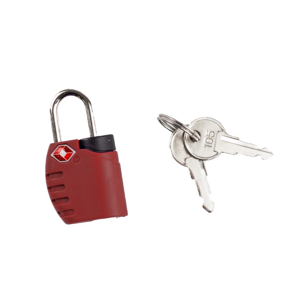Cadeado Cavezzale Chave TSA Vermelho 104503