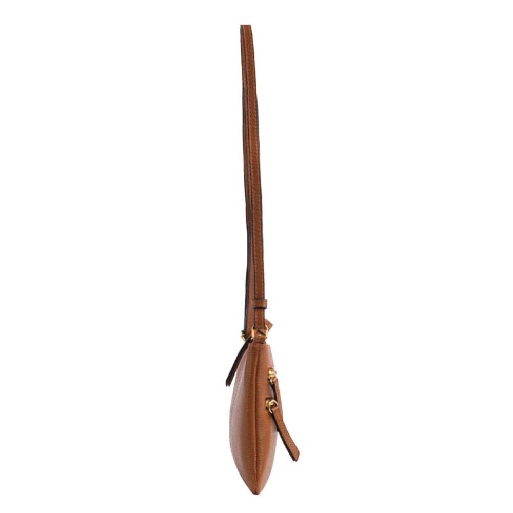 Bolsa Tiracolo Pequena Couro Cavezzale Camel 100971