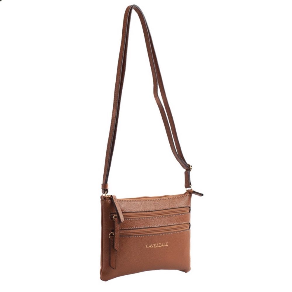 Bolsa Tiracolo Pequena Couro Cavezzale Camel 100971