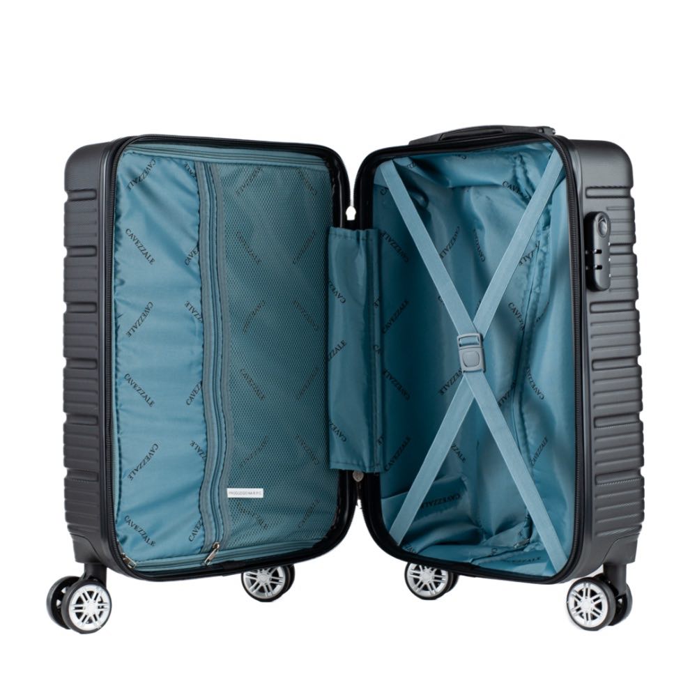 Mala de Bordo 10 Kg ABS 4 Rodas Antifurto Cavezzale Sorrento Plus Preto 105130