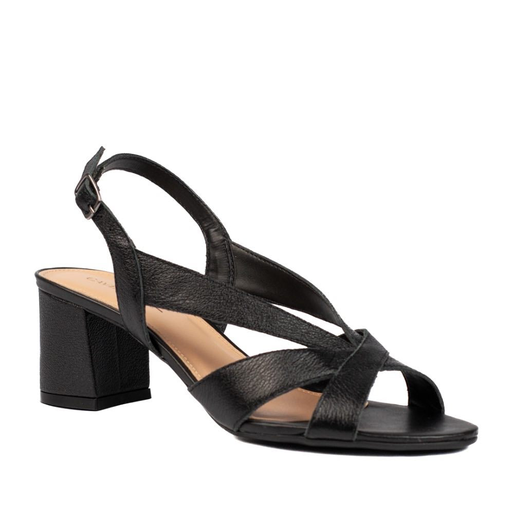 Sandália de Couro Cavezzale Napa Mestiço Preto 104790