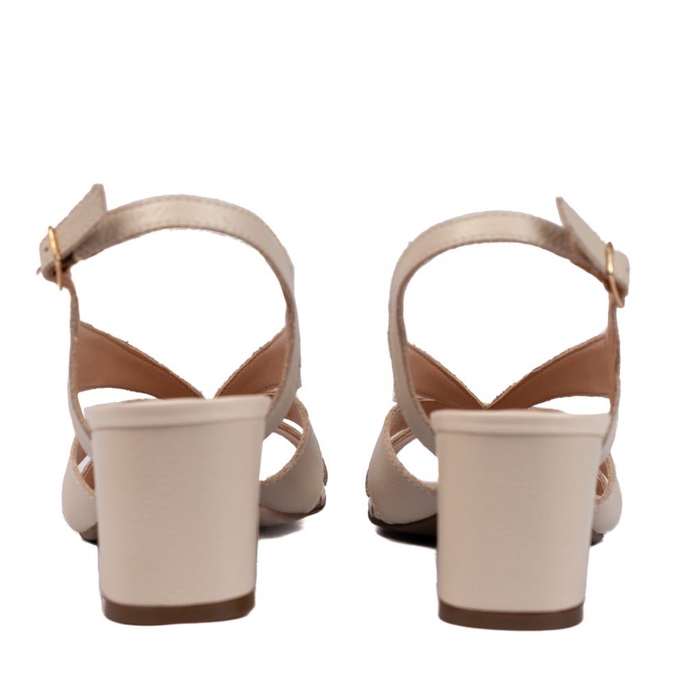 Sandália de Couro Cavezzale Napa Mestiço Off White 104790