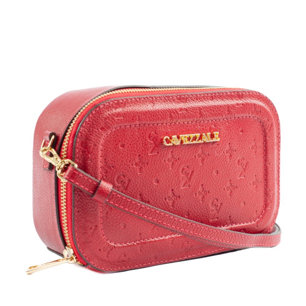 Bolsa de Couro Cavezzale Floter Monograma Vermelho 104771